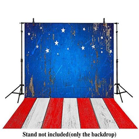 Allenjoy 5x7ft Photography Backdrops Wooden Floor Patriotic American
