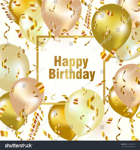 On this special day make a great wish. Happy Birthday Celebration Background Gold Balloon Stock ...