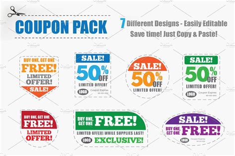 Coupon Pack Graphic Objects Creative Market
