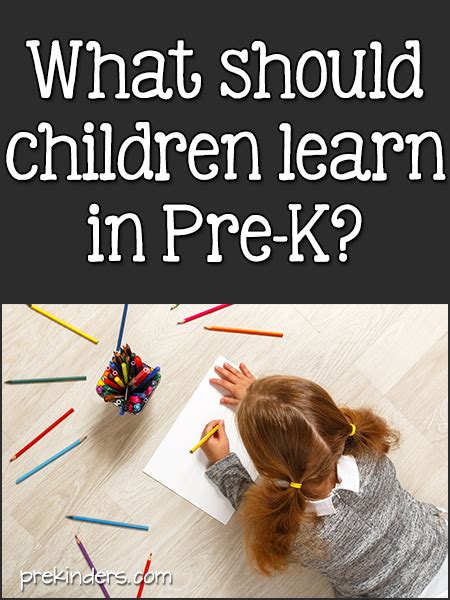 What Should Pre K Children Learn Pre K Curriculum Pre K Activities