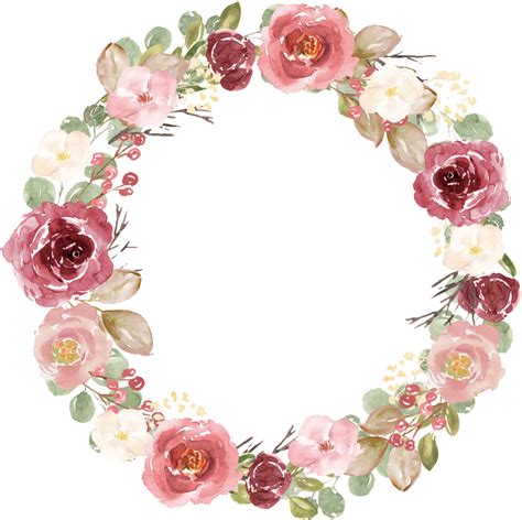 A Floral Wreath With Pink And White Flowers
