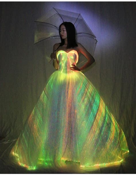 Luminous Glow In The Dark Led Light Up Princess Girls Party Fiber Optic