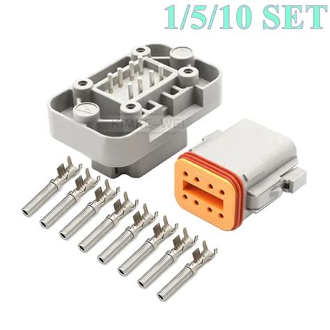 8 Pin Deutsch Dt15 Series Maleandfemale Pcb Panel Connector Kit Dt15 08pa