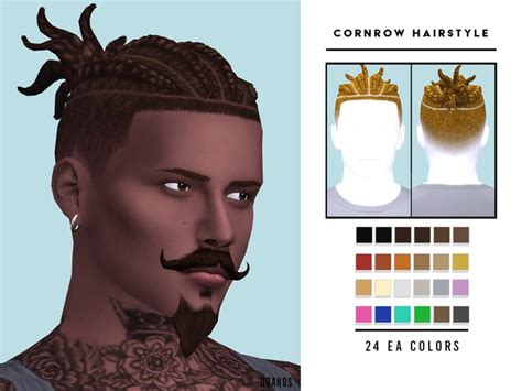 The Sims Resource Cornrow Hairstyle Male Sims 4 Black Hair Sims