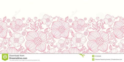 Shop the top 25 most popular 1 at the best prices! Red Line Art Flowers Horizontal Seamless Pattern Royalty ...