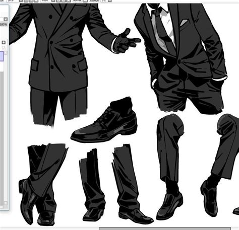 Men Man Male Formal Reference Suit Tuxedo Model Folds Clothing