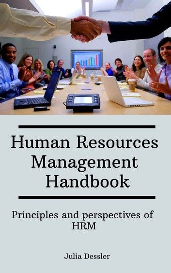 Human Resources Management Handbook Book Cover With Handshake Between Two People At A Table