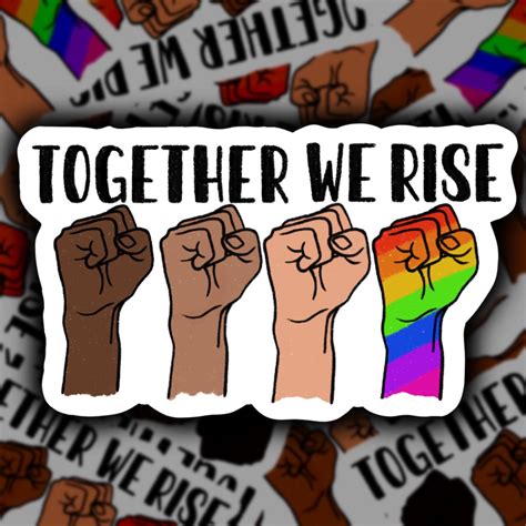 together we rise sticker blm lgbtq equality laptop etsy