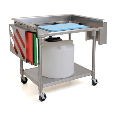 Tables are subjected to constant pressures, suffering increased force and common knocks and spills on a daily basis and so durability is a key component of manufacture. Eagle Group MPT3042 30" x 42" Stainless Steel Mobile Prep Table