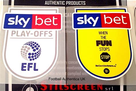 2019 and 2020 sky bet efl league one play offs official player issue size football badge patch set