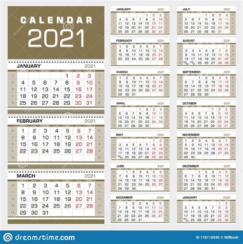 Gregorian Calendar 2021 Week Number Calendar Template Print Calendar