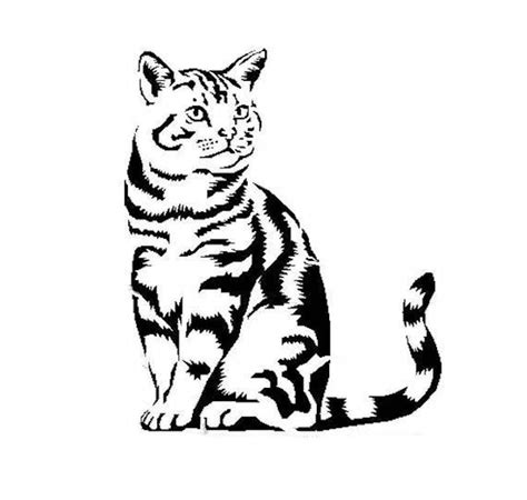Stencils Crafts Templates Scrapbooking Cat Stencil 3b A4 Mylar