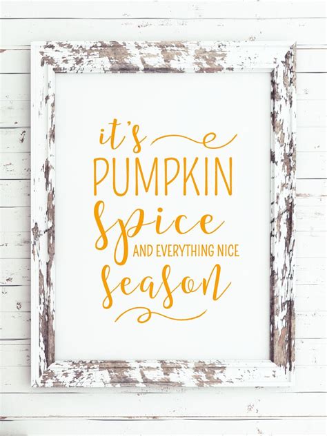 Its Pumpkin Spice And Everything Nice Season Printable Etsy Uk