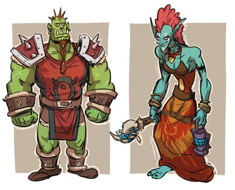 male orc and female troll by silsol on deviantart