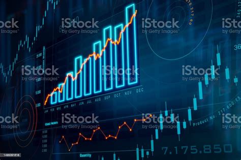 Rising Bar Chart Positive Growth Stock Illustration Download Image