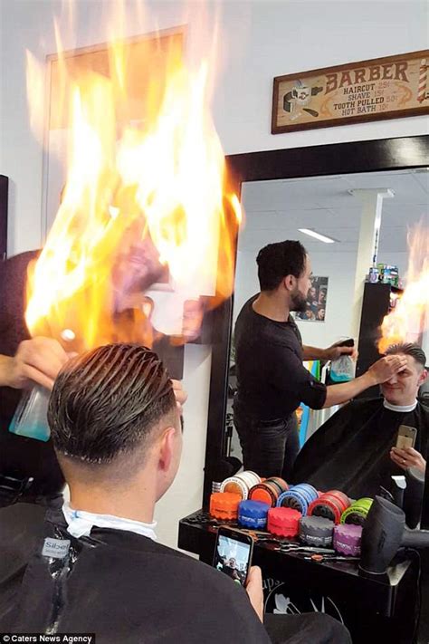 Maybe you would like to learn more about one of these? Turkish barber uses fire to cut his clients' hair | Daily ...