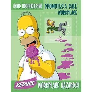 Simpsons Workplace Housekeeping Safety Poster Good Housekeeping