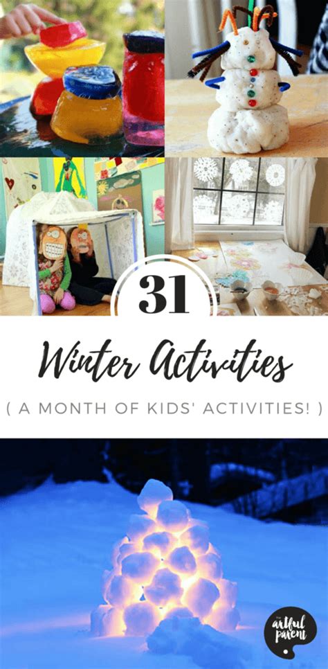 31 Days Of Winter Activities For Kids With Printable List