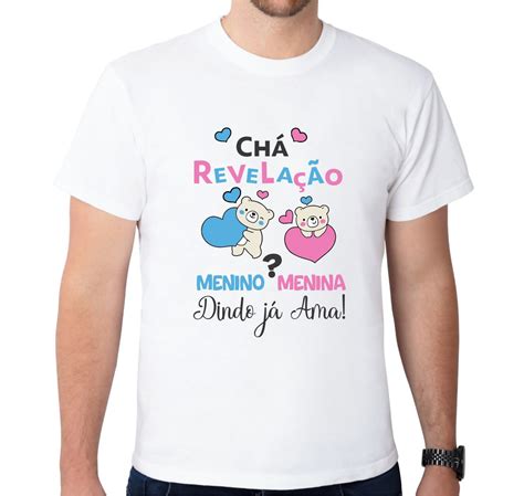 Camisa Personalizada Chá Revelação Dindo Já Ama Ursinhos Elo7