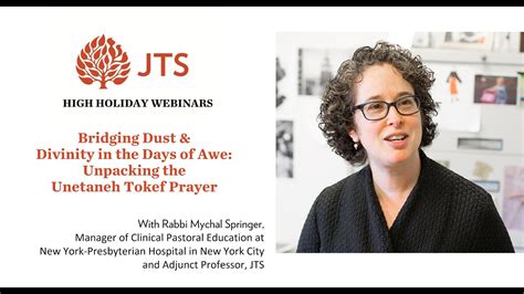 Bridging Dust & Divinity in the Days of Awe: Unpacking the Unetaneh