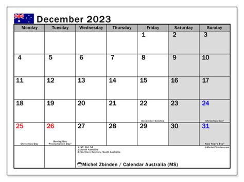December 2023 Calendar Australia Get Calender 2023 Update