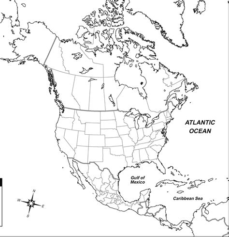 Blank North America Map Printable