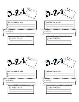 You might consider using canvas quizzes for this.specifically the survey portion of quizzes. 3-2-1 exit ticket | Exit tickets, Classroom management ...
