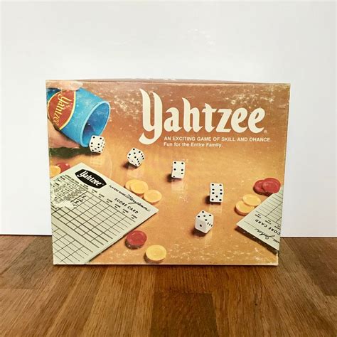 Vintage Yahtzee Game 1975 By Milton Bradley Etsy Yahtzee Game