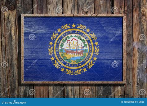 Wooden New Hampshire Flag Stock Illustration Illustration Of Symbol