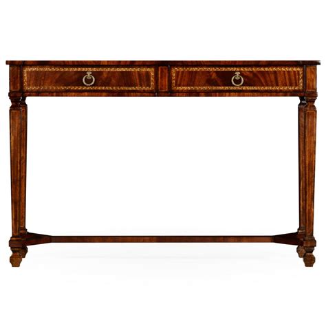 Mahogany Console Table With 2 Drawers Swanky Interiors