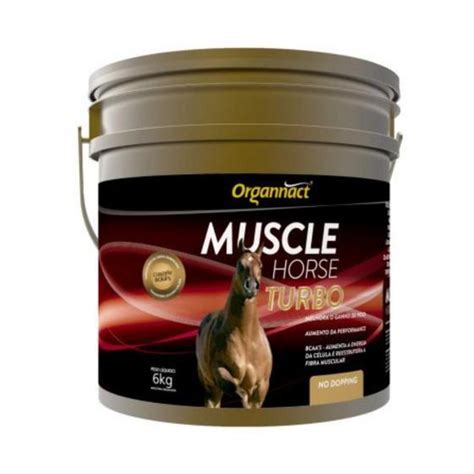 Muscle Horse Turbo 6kg Suplemento Cavalo Equino Organnact Vitaminas E