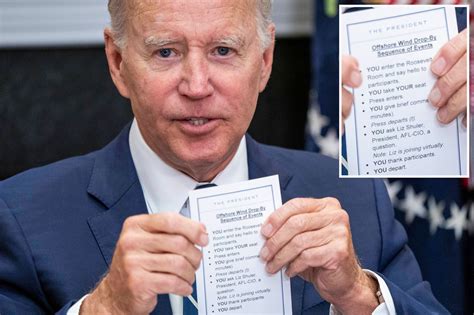‘you Take Your Seat’ A Cheat Sheet Tells Joe Biden How To Act Rutherford
