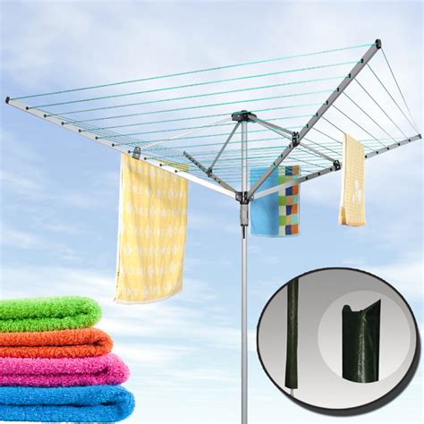 4 Arm Rotary Airer Ideal For Airing And Drying Washing Line