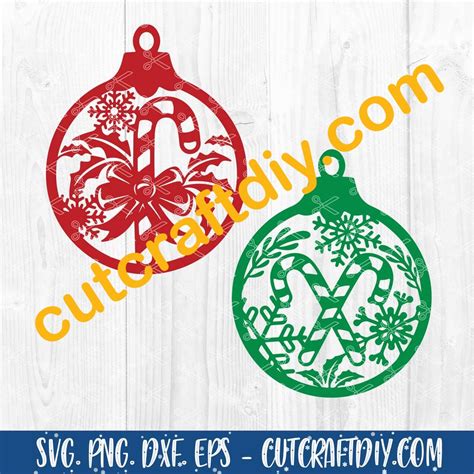 Christmas Ornaments SVG, PNG, Cut Files, Christmas Decorations SVG