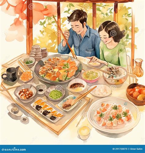 Tasting the Union: Exploring Traditional Wedding Menus Worldwide Stock