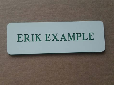 Custom Engraved Name Badge 1 X 3 With Pin Back Etsy