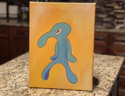 Bold And Brash Original Hand Painted Art Canvas Squidward Spongebob