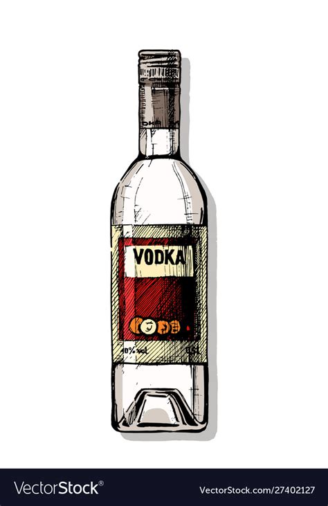 Bottle Vodka Royalty Free Vector Image Vectorstock