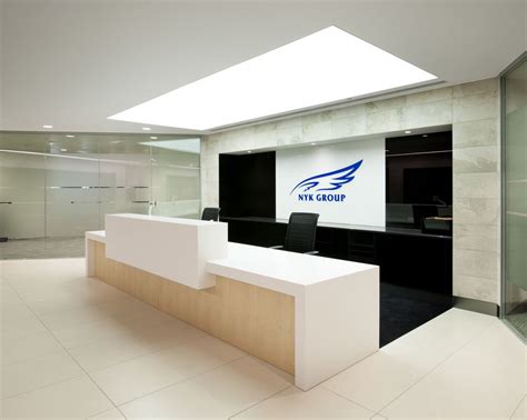 Office Reception Space Modern Reception Area This Sleek And