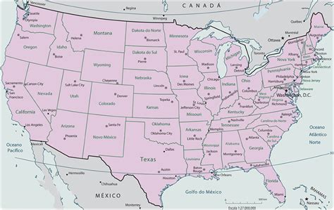 Mapa Dos Estados Unidos Com Suas Cidades E Capitais Imagens Para Celular
