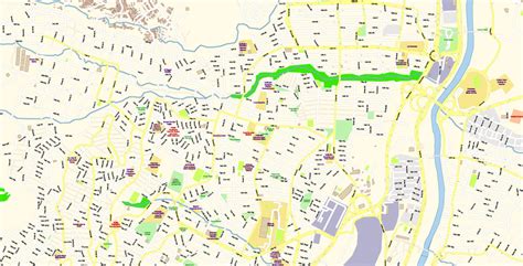Medellin Colombia Map Vector Exact City Plan High Detailed Street Map