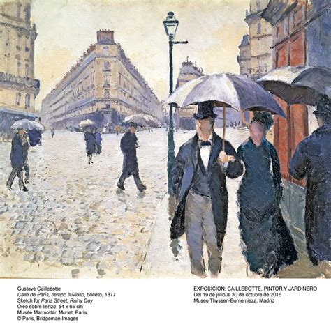 gustave caillebotte calle de paris tiempo lluvioso boceto 1877