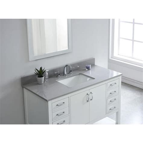 These custom vanity top lowes also come in unique colors, shapes and sizes, all while effortlessly maintaining sync with every possible type of. Bestview Meridian 49-in Gray/Polished Engineered Marble ...