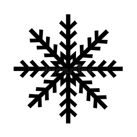 Monochrome Snowflakes Vector Image Illustration Isolated In White