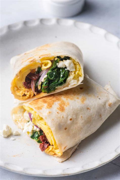 Mediterranean Egg Wrap Breakfast Sandwich Feelgoodfoodie
