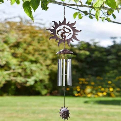 Rusty Sun Windchime 72cm Wind Chimes And Postboxes Arboretum Garden