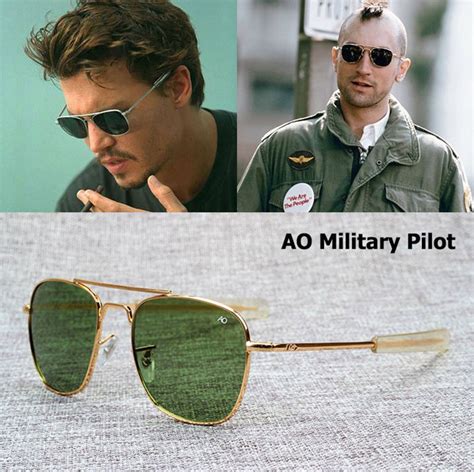 Top Gun Style American Optical Brand Usa Pilot Flying Sunglasses