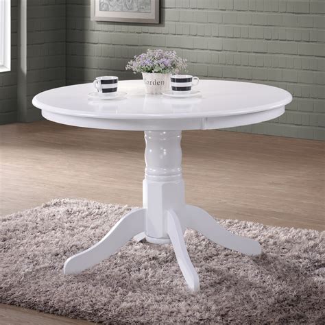 Grade A1 Rhode Island White Round Pedestal Dining Table 4 Seater