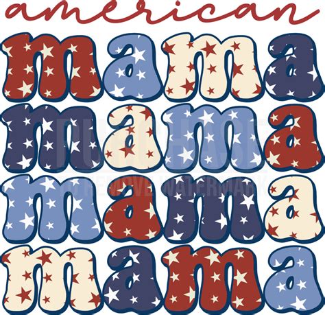 American Mama Svg Mothers Day Svg 4th Of July Svg