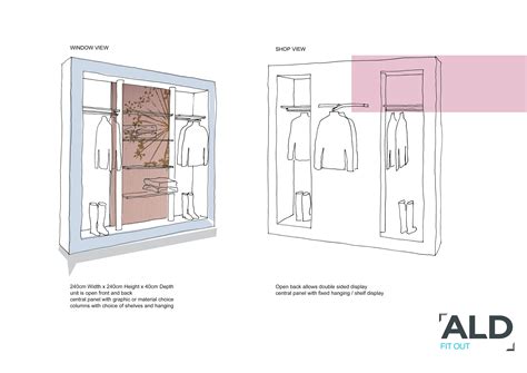 Sketch Design Proposal Boutique Window Display Boutique Window
